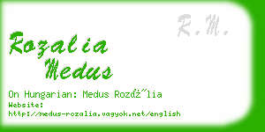 rozalia medus business card